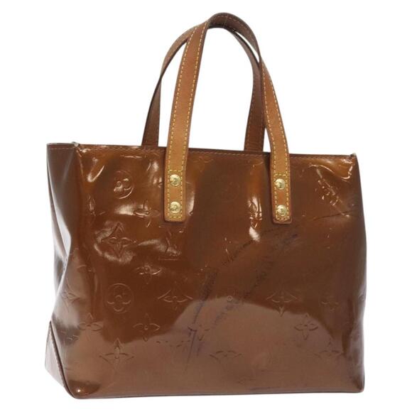 LOUIS VUITTON Monogram Vernis Reade PM Hand Bag Bronze M91146 - Picture 1 of 16